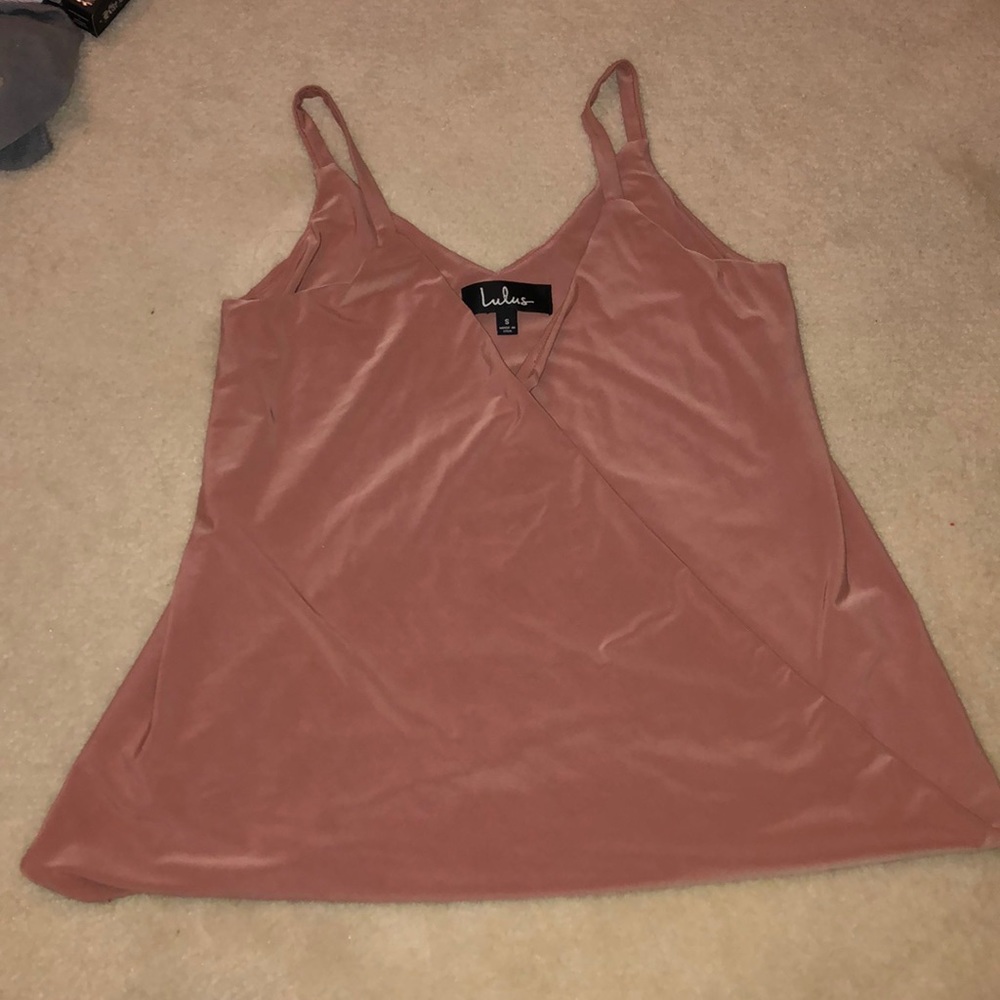 Lulus pink sleeveless blouse